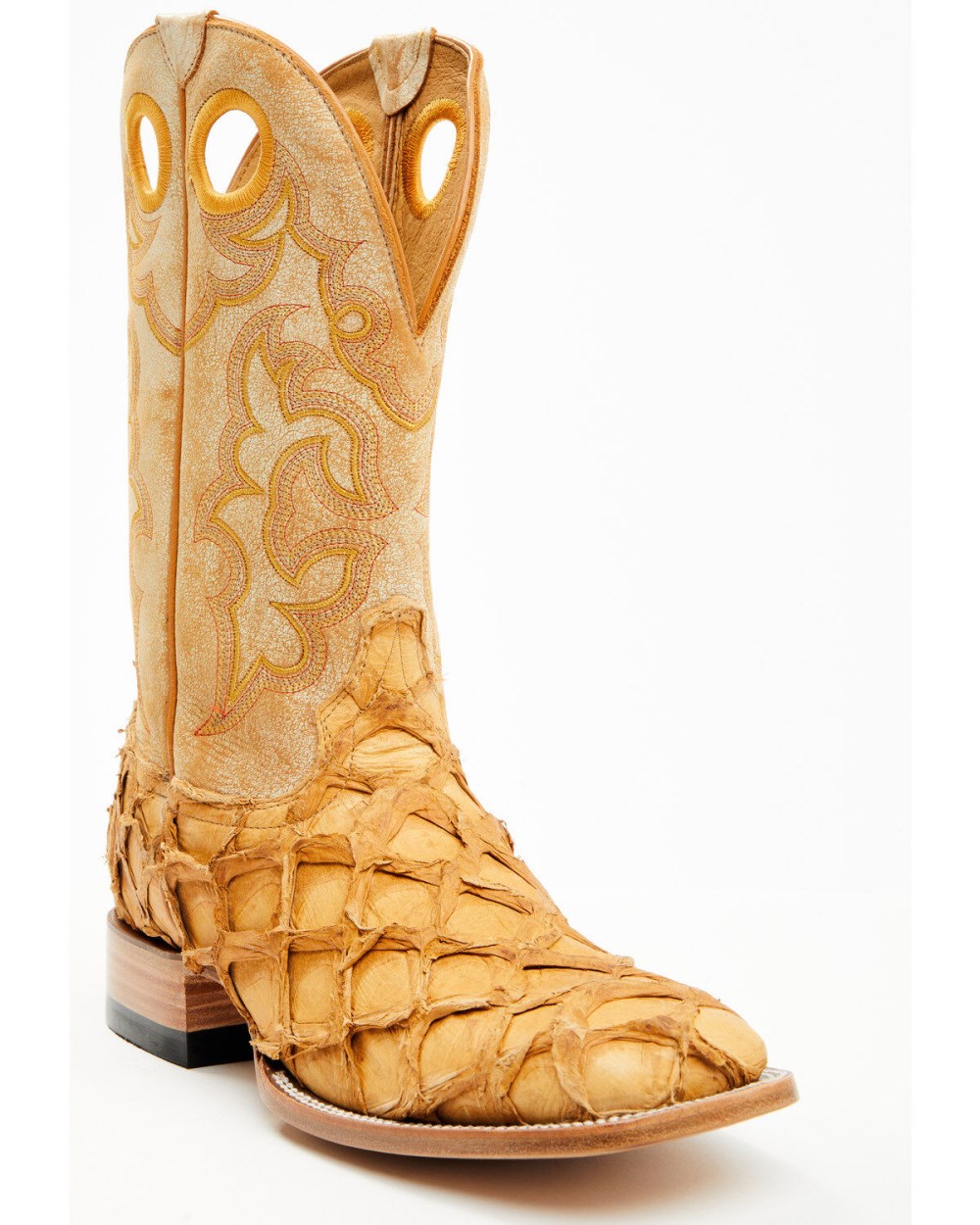 Cody James - Men's Exotic Pirarucu Western Boots - Broad Square Toe | Yellow Cody James - Men's Exotic Pirarucu Western Boots - Broad Square Toe | Yellow
