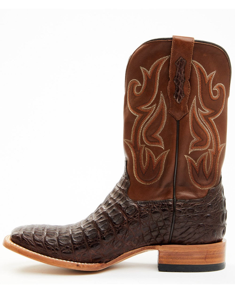 Cody James - Men's Exotic Caiman Western Boots - Broad Square Toe | Brown Cody James - Men's Exotic Caiman Western Boots - Broad Square Toe | Brown