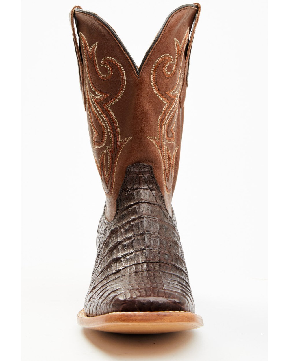 Cody James - Men's Exotic Caiman Western Boots - Broad Square Toe | Brown Cody James - Men's Exotic Caiman Western Boots - Broad Square Toe | Brown