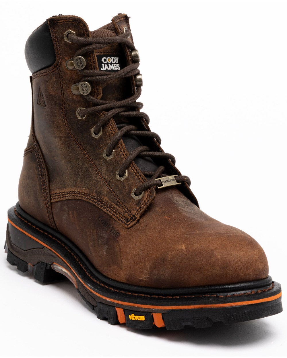 Cody James - Men's 8" Decimator Work Boots - Nano Composite Toe | Brown Cody James - Men's 8" Decimator Work Boots - Nano Composite Toe | Brown