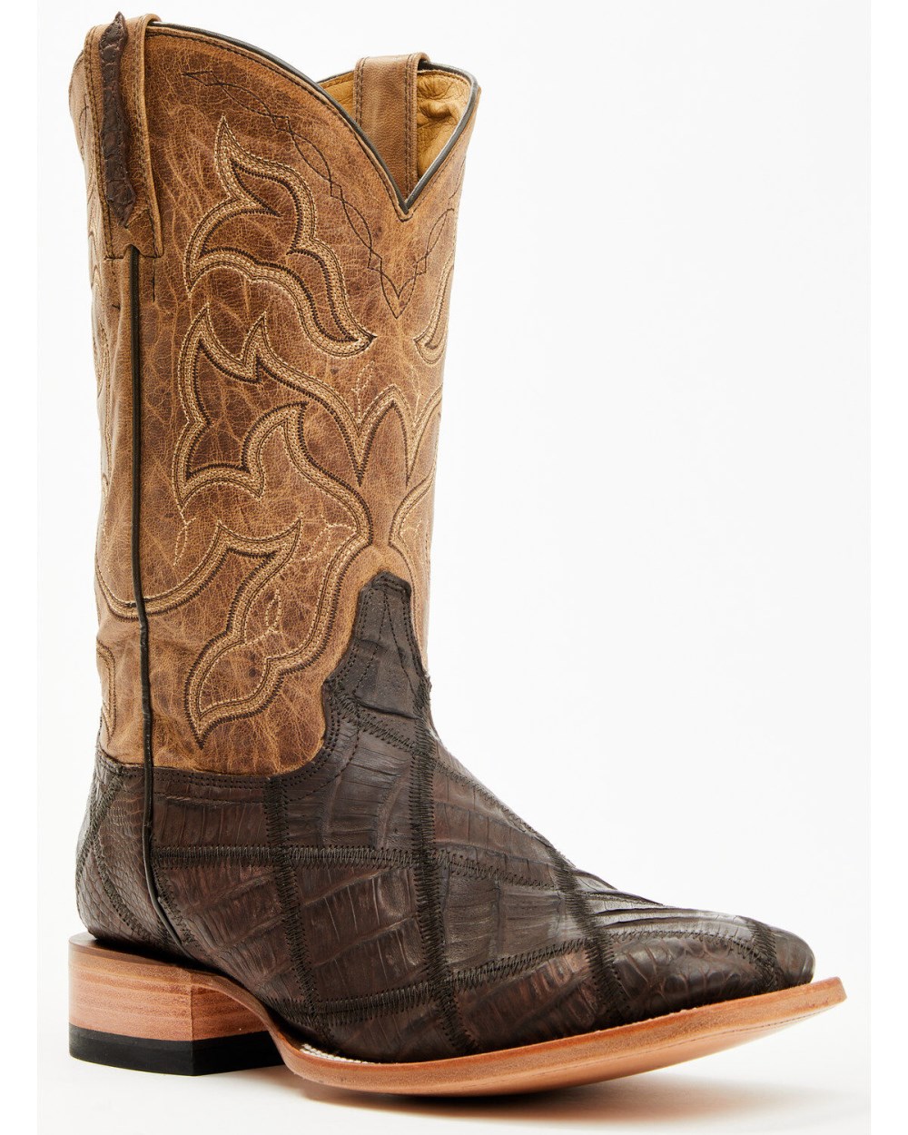 Cody James - Men's Exotic Caiman Western Boots - Broad Square Toe | Brown Cody James - Men's Exotic Caiman Western Boots - Broad Square Toe | Brown