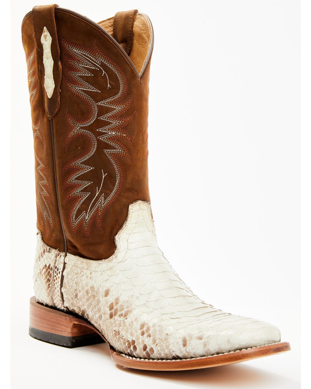 Cody James - Men's Bone Python Exotic Western Boot - Broad Square Toe | Brown Cody James - Men's Bone Python Exotic Western Boot - Broad Square Toe | Brown