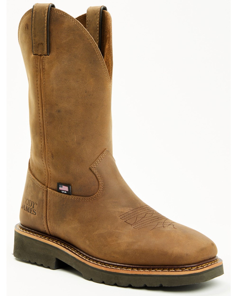 Cody James - Men's Pull-On Work Boots - Soft Toe | Brown Cody James - Men's Pull-On Work Boots - Soft Toe | Brown