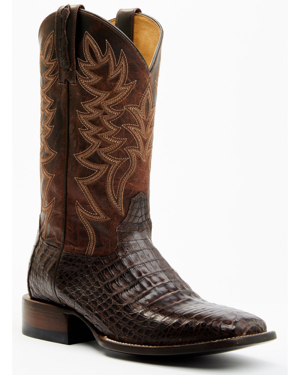 Cody James - Men's Exotic Caiman Belly Western Boots - Broad Square Toe | Brown Cody James - Men's Exotic Caiman Belly Western Boots - Broad Square Toe | Brown