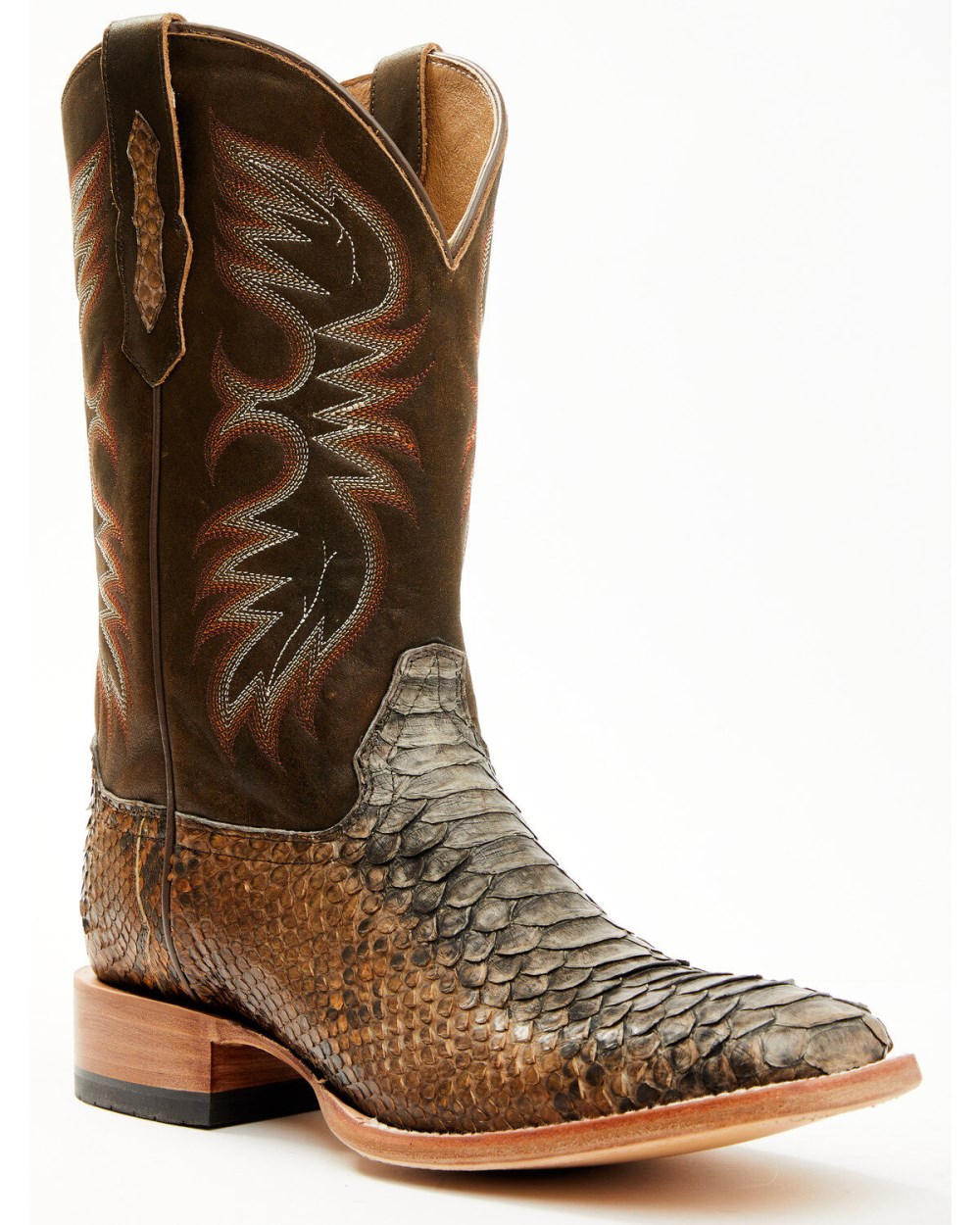Cody James - Men's Python Exotic Western Boots - Broad Square Toe | Brown Cody James - Men's Python Exotic Western Boots - Broad Square Toe | Brown