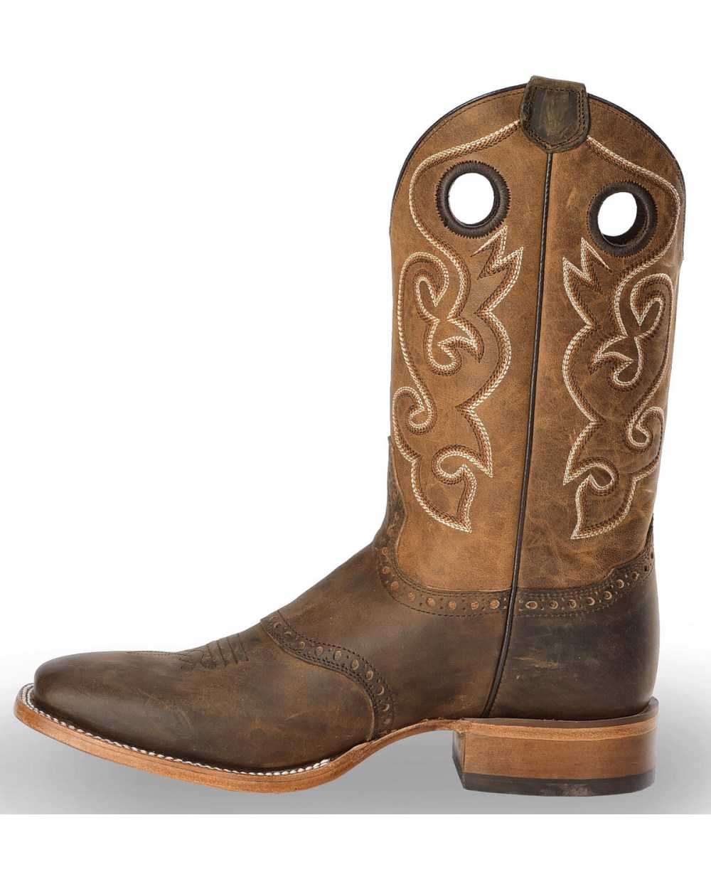 Cody James - Men's Saddle Vamp Western Boots - Broad Square Toe | Brown Cody James - Men's Saddle Vamp Western Boots - Broad Square Toe | Brown